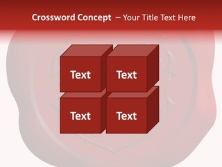 A Red Wax Seal With A Lion On It PowerPoint Template