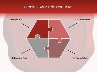 A Red Wax Seal With A Lion On It PowerPoint Template