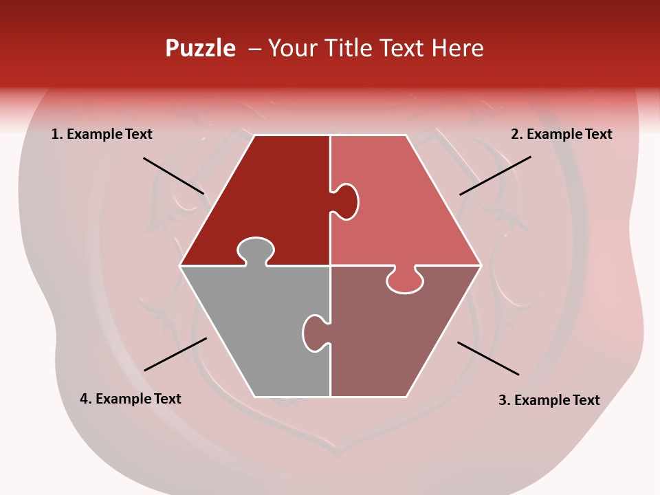 A Red Wax Seal With A Lion On It PowerPoint Template