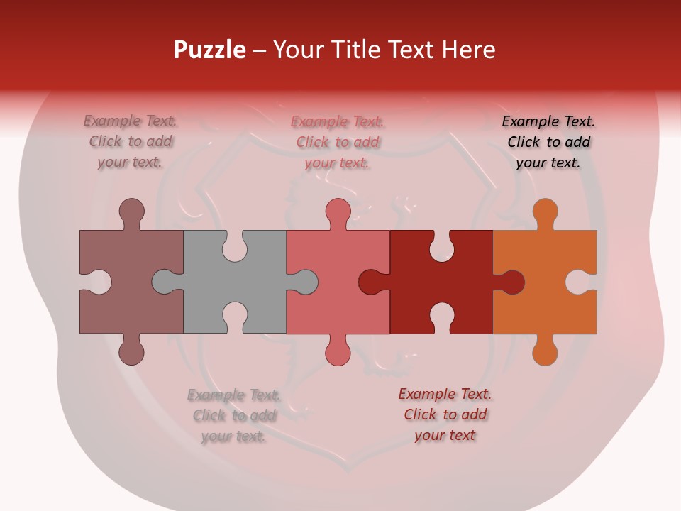 A Red Wax Seal With A Lion On It PowerPoint Template