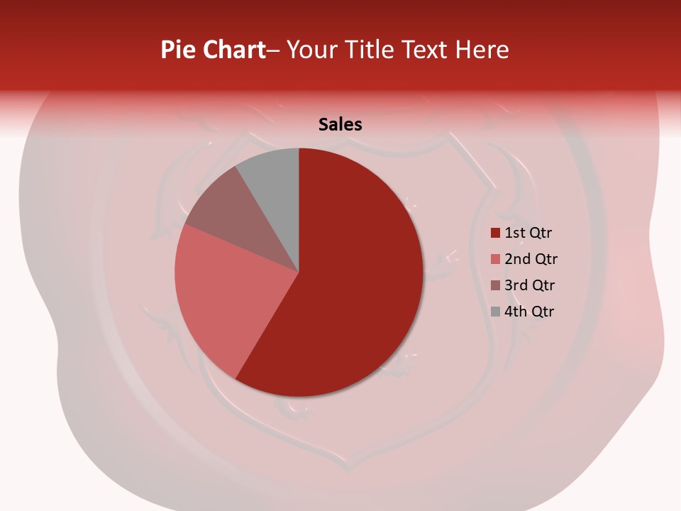 A Red Wax Seal With A Lion On It PowerPoint Template