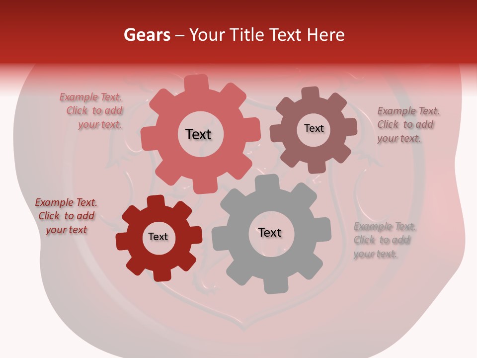 A Red Wax Seal With A Lion On It PowerPoint Template