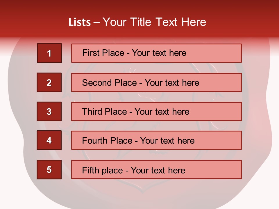 A Red Wax Seal With A Lion On It PowerPoint Template