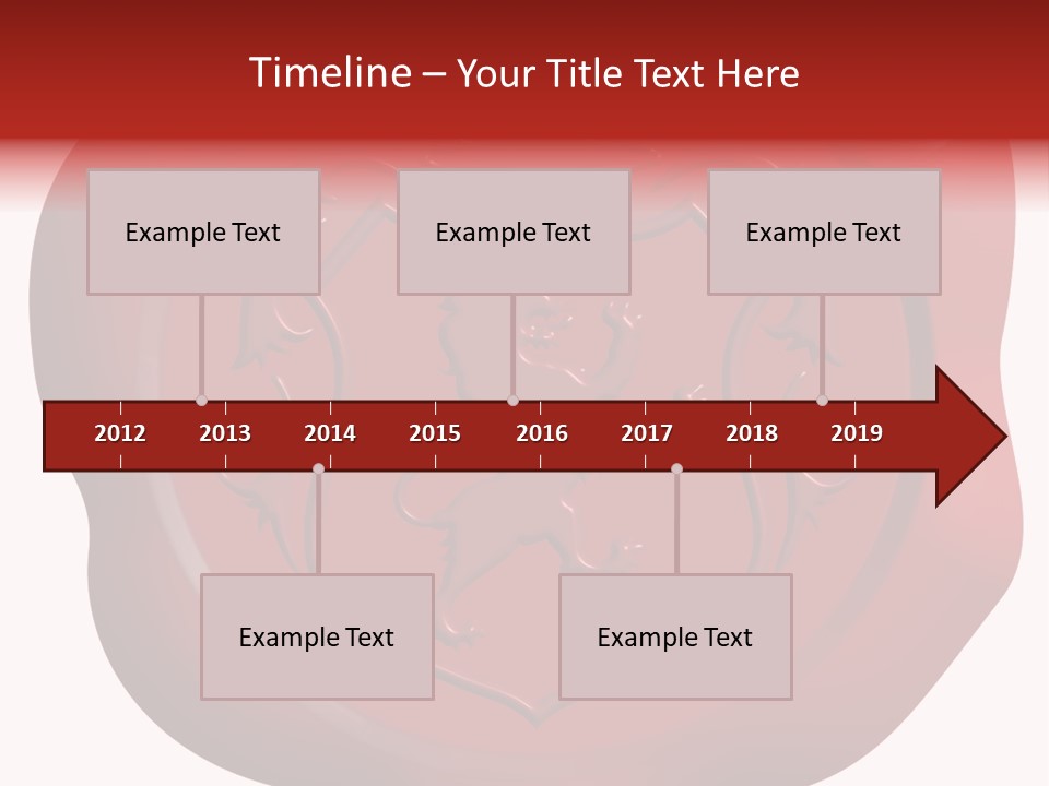 A Red Wax Seal With A Lion On It PowerPoint Template