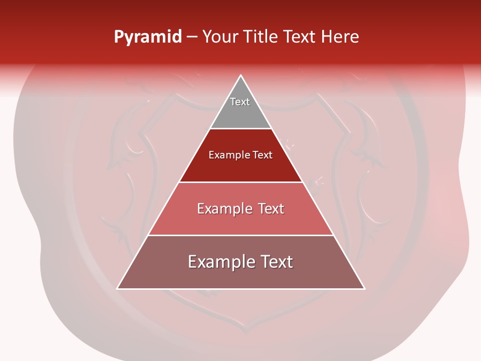 A Red Wax Seal With A Lion On It PowerPoint Template
