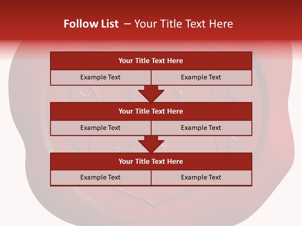 A Red Wax Seal With A Lion On It PowerPoint Template