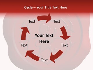 A Red Wax Seal With A Lion On It PowerPoint Template