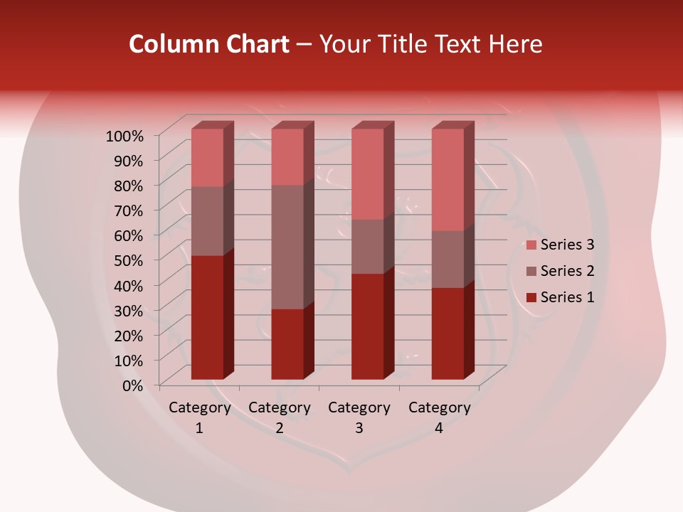 A Red Wax Seal With A Lion On It PowerPoint Template