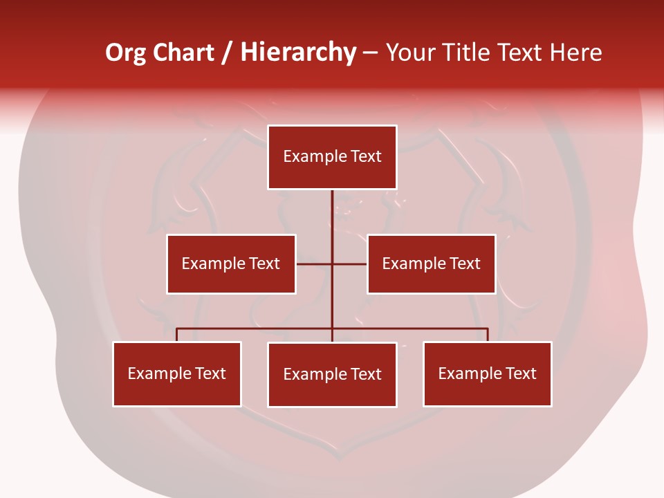 A Red Wax Seal With A Lion On It PowerPoint Template