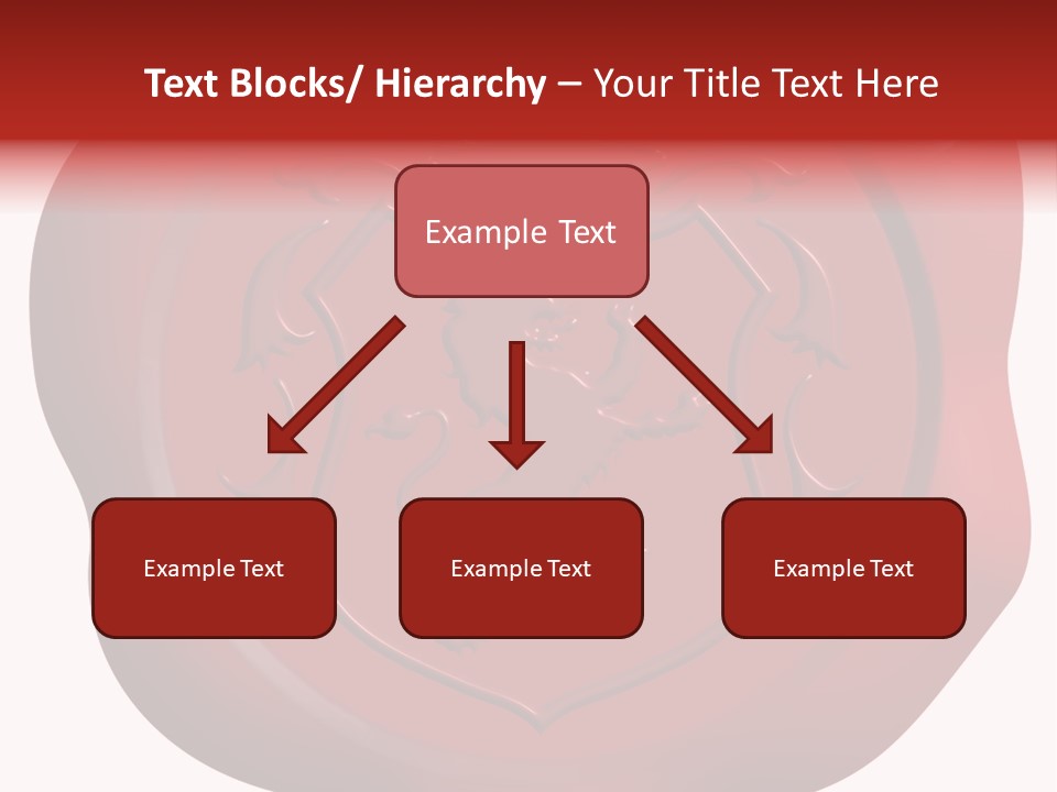 A Red Wax Seal With A Lion On It PowerPoint Template