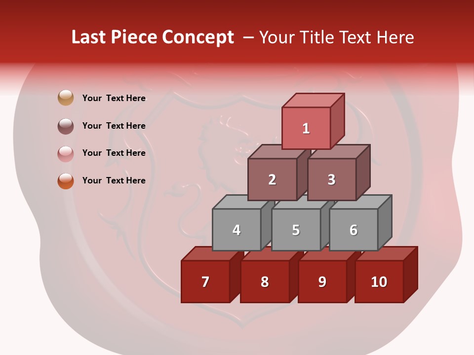 A Red Wax Seal With A Lion On It PowerPoint Template