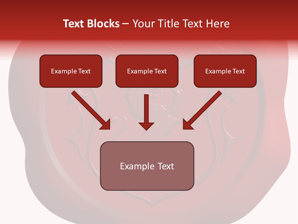 A Red Wax Seal With A Lion On It PowerPoint Template