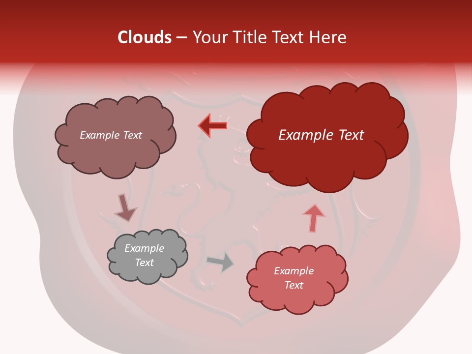 A Red Wax Seal With A Lion On It PowerPoint Template