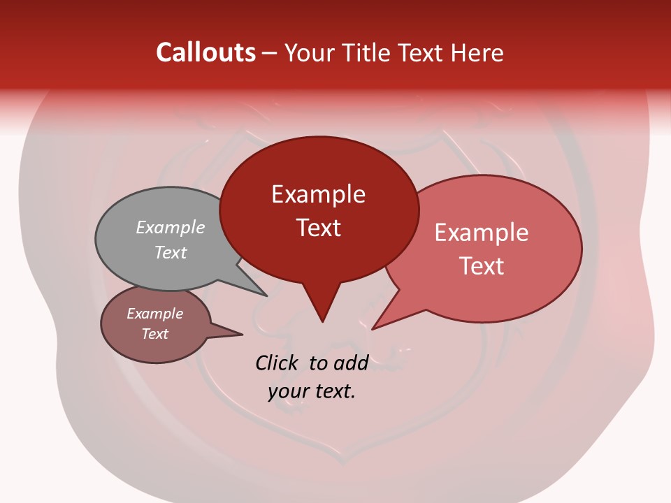 A Red Wax Seal With A Lion On It PowerPoint Template