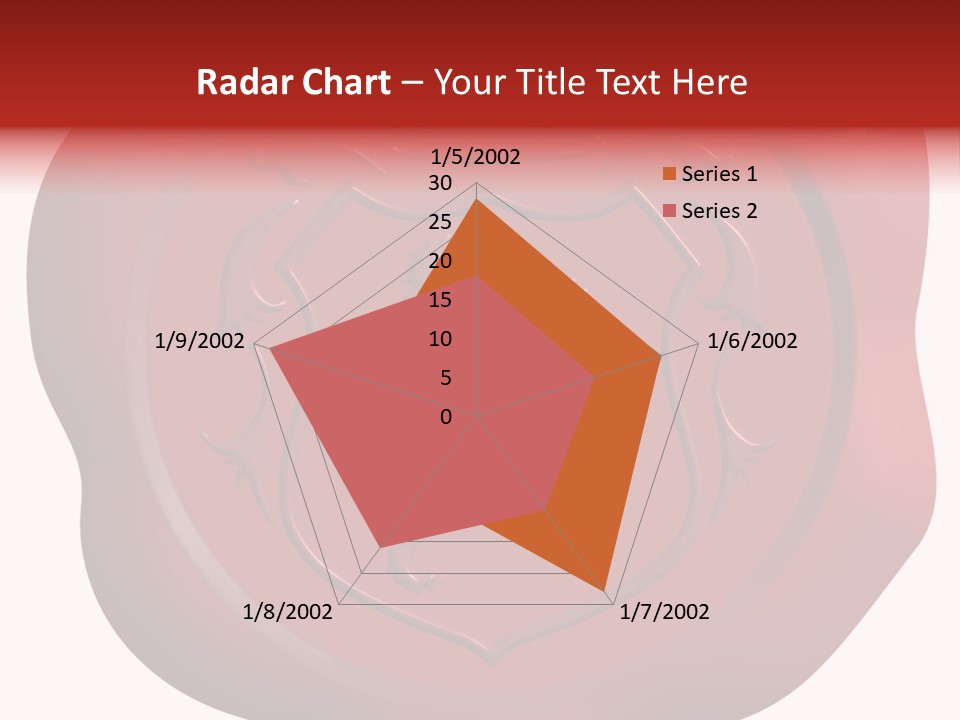 A Red Wax Seal With A Lion On It PowerPoint Template