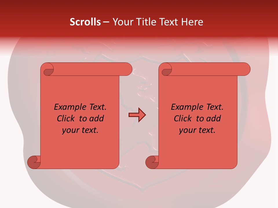 A Red Wax Seal With A Lion On It PowerPoint Template