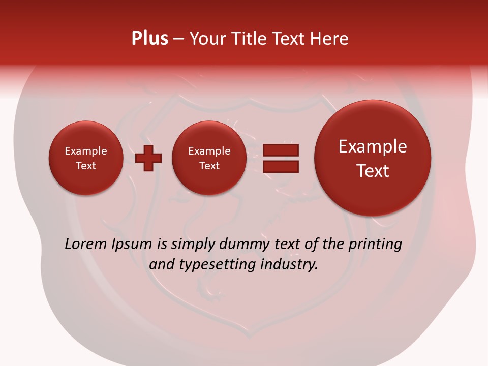 A Red Wax Seal With A Lion On It PowerPoint Template