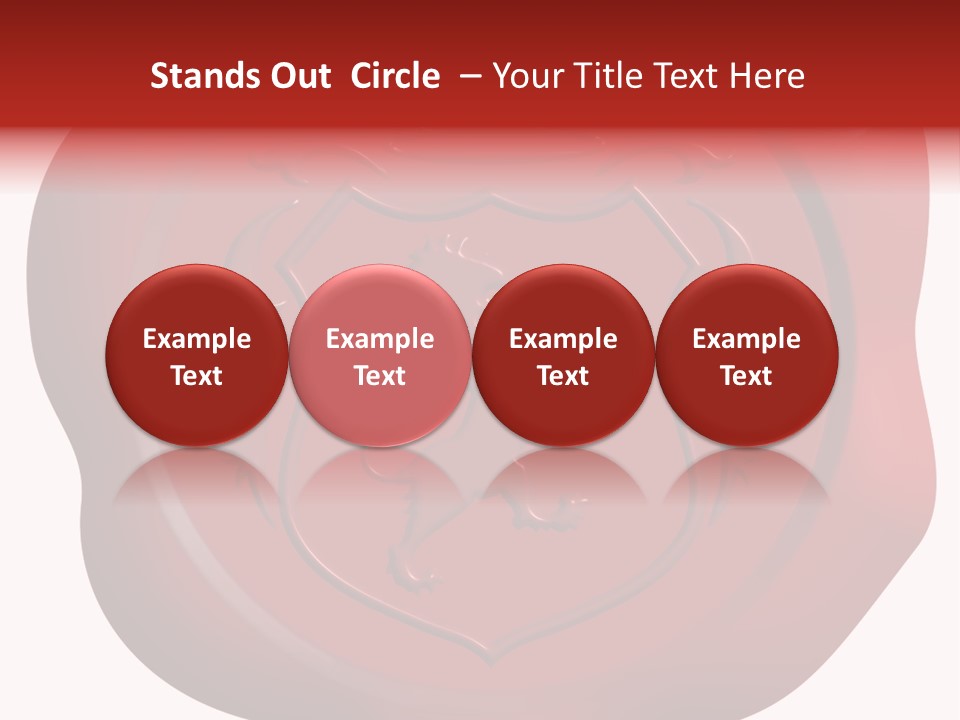 A Red Wax Seal With A Lion On It PowerPoint Template