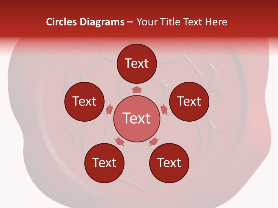 A Red Wax Seal With A Lion On It PowerPoint Template