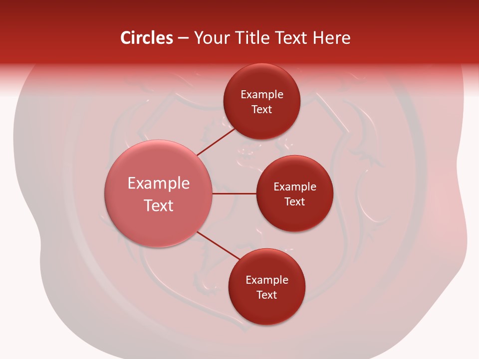 A Red Wax Seal With A Lion On It PowerPoint Template