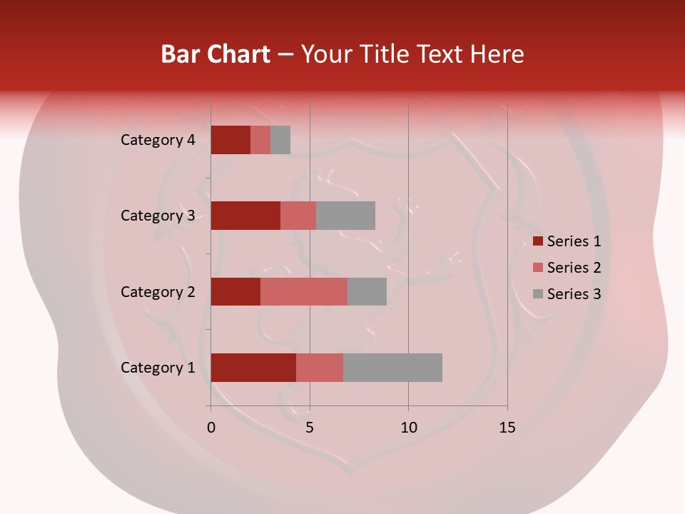 A Red Wax Seal With A Lion On It PowerPoint Template