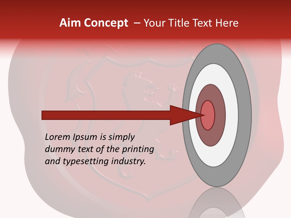 A Red Wax Seal With A Lion On It PowerPoint Template