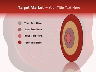 A Red Wax Seal With A Lion On It PowerPoint Template
