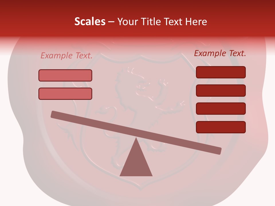 A Red Wax Seal With A Lion On It PowerPoint Template