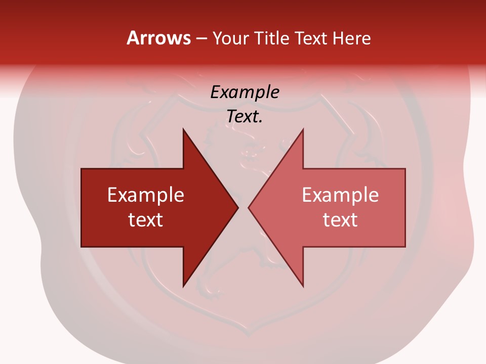 A Red Wax Seal With A Lion On It PowerPoint Template