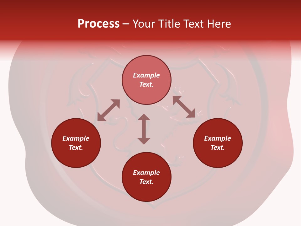 A Red Wax Seal With A Lion On It PowerPoint Template