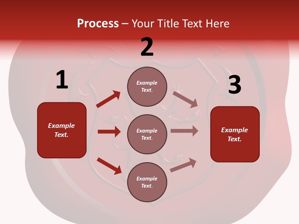 A Red Wax Seal With A Lion On It PowerPoint Template