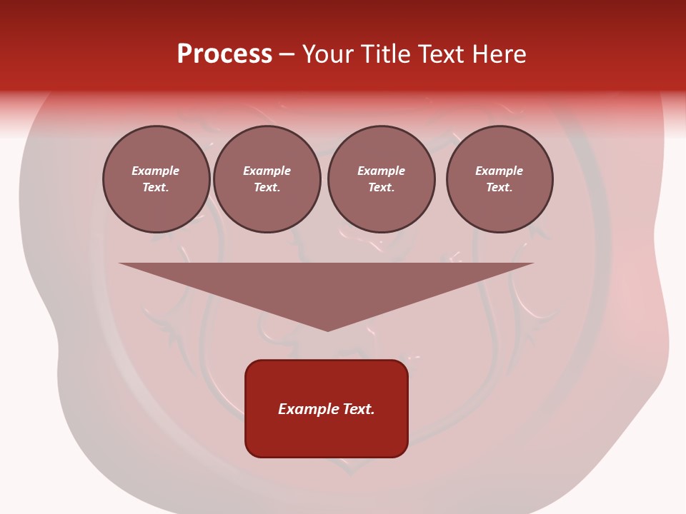 A Red Wax Seal With A Lion On It PowerPoint Template