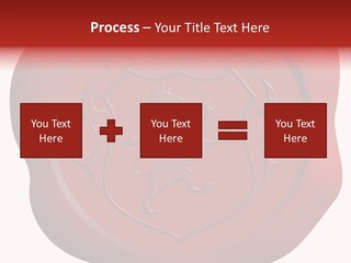 A Red Wax Seal With A Lion On It PowerPoint Template