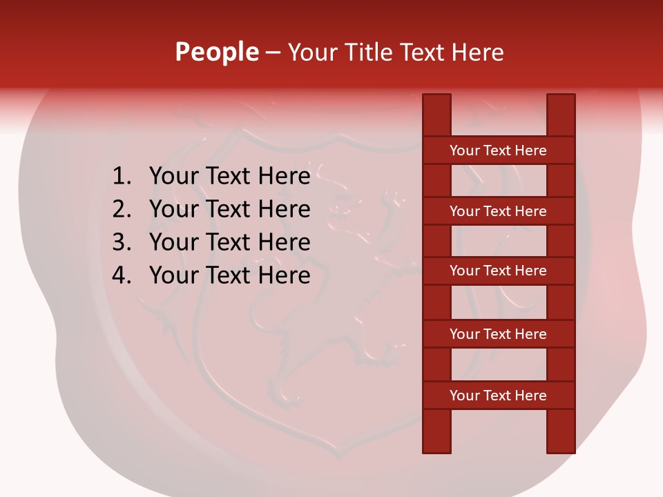 A Red Wax Seal With A Lion On It PowerPoint Template