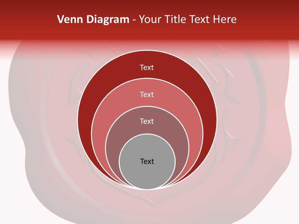 A Red Wax Seal With A Lion On It PowerPoint Template