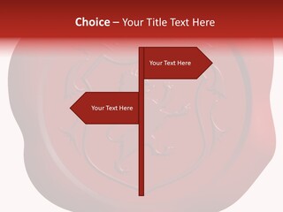 A Red Wax Seal With A Lion On It PowerPoint Template
