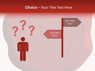 A Red Wax Seal With A Lion On It PowerPoint Template