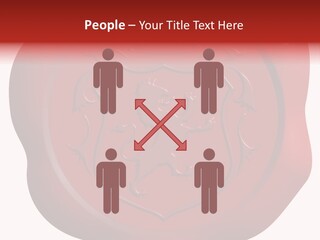 A Red Wax Seal With A Lion On It PowerPoint Template