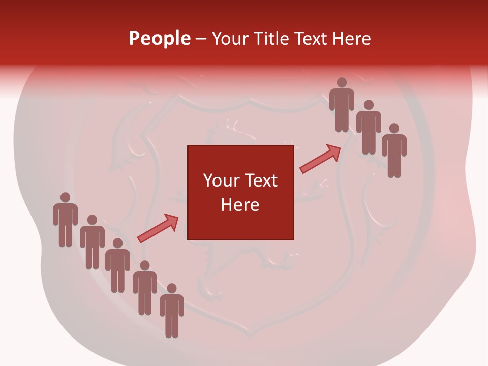 A Red Wax Seal With A Lion On It PowerPoint Template