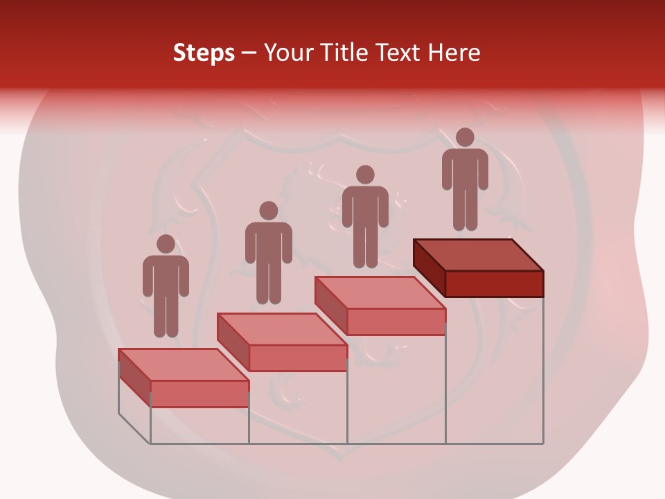 A Red Wax Seal With A Lion On It PowerPoint Template