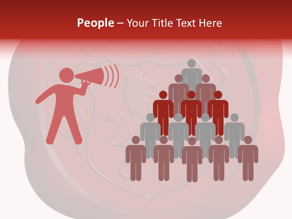 A Red Wax Seal With A Lion On It PowerPoint Template