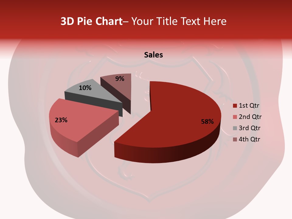 A Red Wax Seal With A Lion On It PowerPoint Template