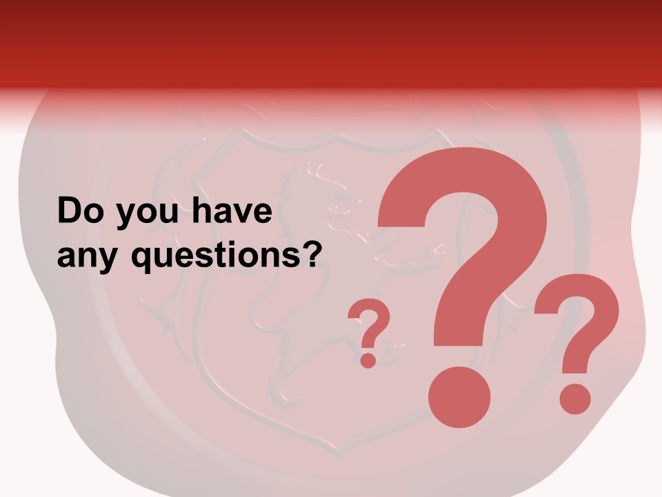 A Red Wax Seal With A Lion On It PowerPoint Template