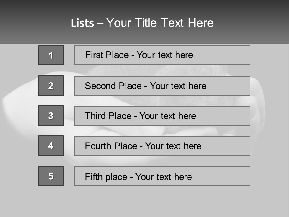 Grey Hand Kitty PowerPoint Template