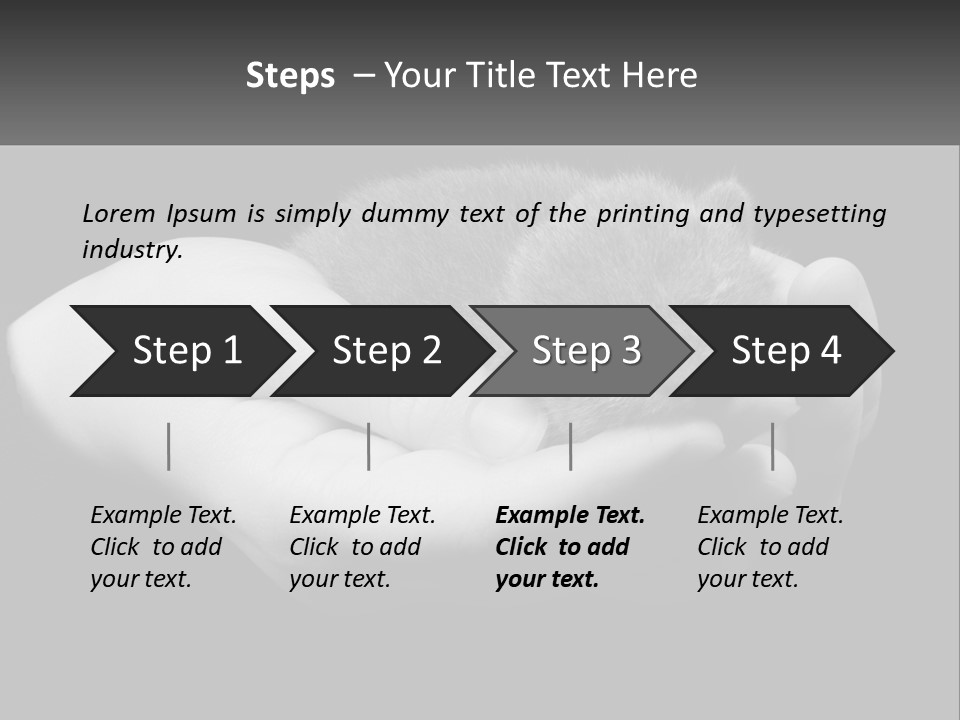 Grey Hand Kitty PowerPoint Template