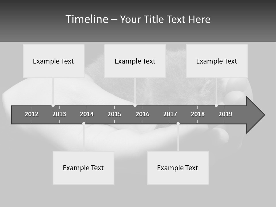 Grey Hand Kitty PowerPoint Template