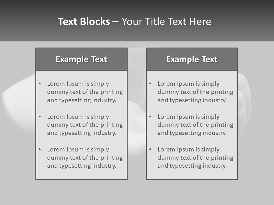 Grey Hand Kitty PowerPoint Template