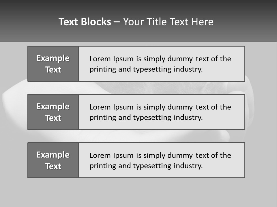 Grey Hand Kitty PowerPoint Template