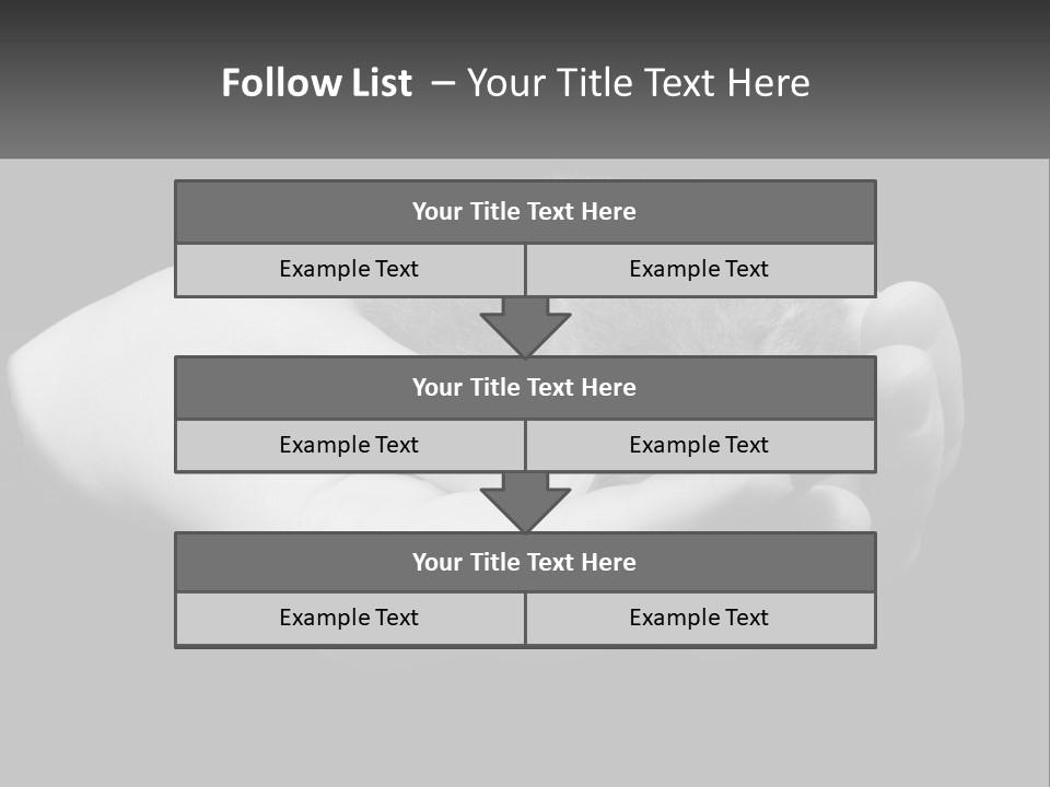 Grey Hand Kitty PowerPoint Template