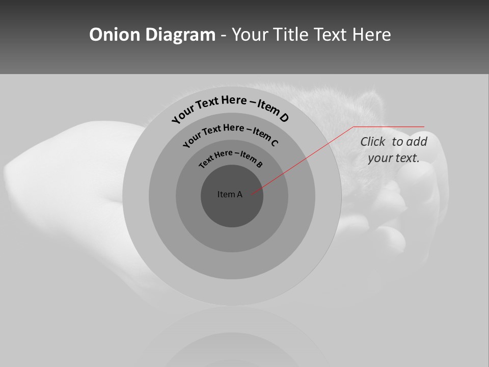 Grey Hand Kitty PowerPoint Template